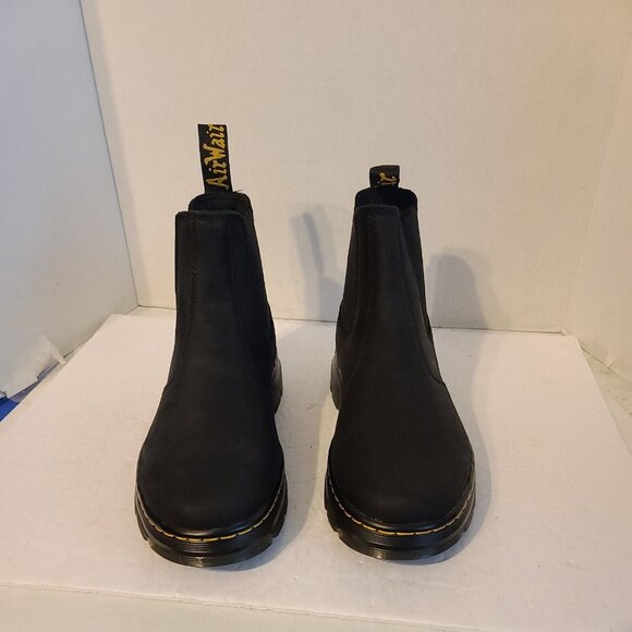Dr Martens Boots Mens 7 Soft Air Wair Pull On Leather Slip Oil Resistant NEW - Picture 1 of 6